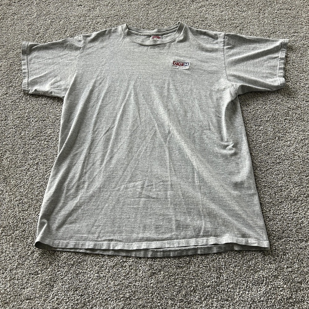 Vintage Nutmeg CCM Shirt Mens XL Gray Sport Hockey Embroidered Tee T-Shirt USA